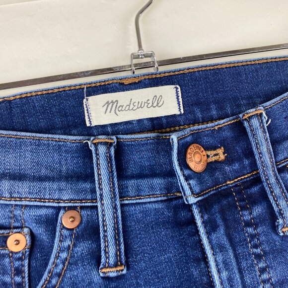 Madewell Womens Sz 26 Short Cali Demi Boot Blue Stretch Jeans - Picture 5 of 10